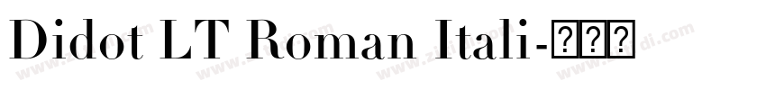 Didot LT Roman Itali字体转换